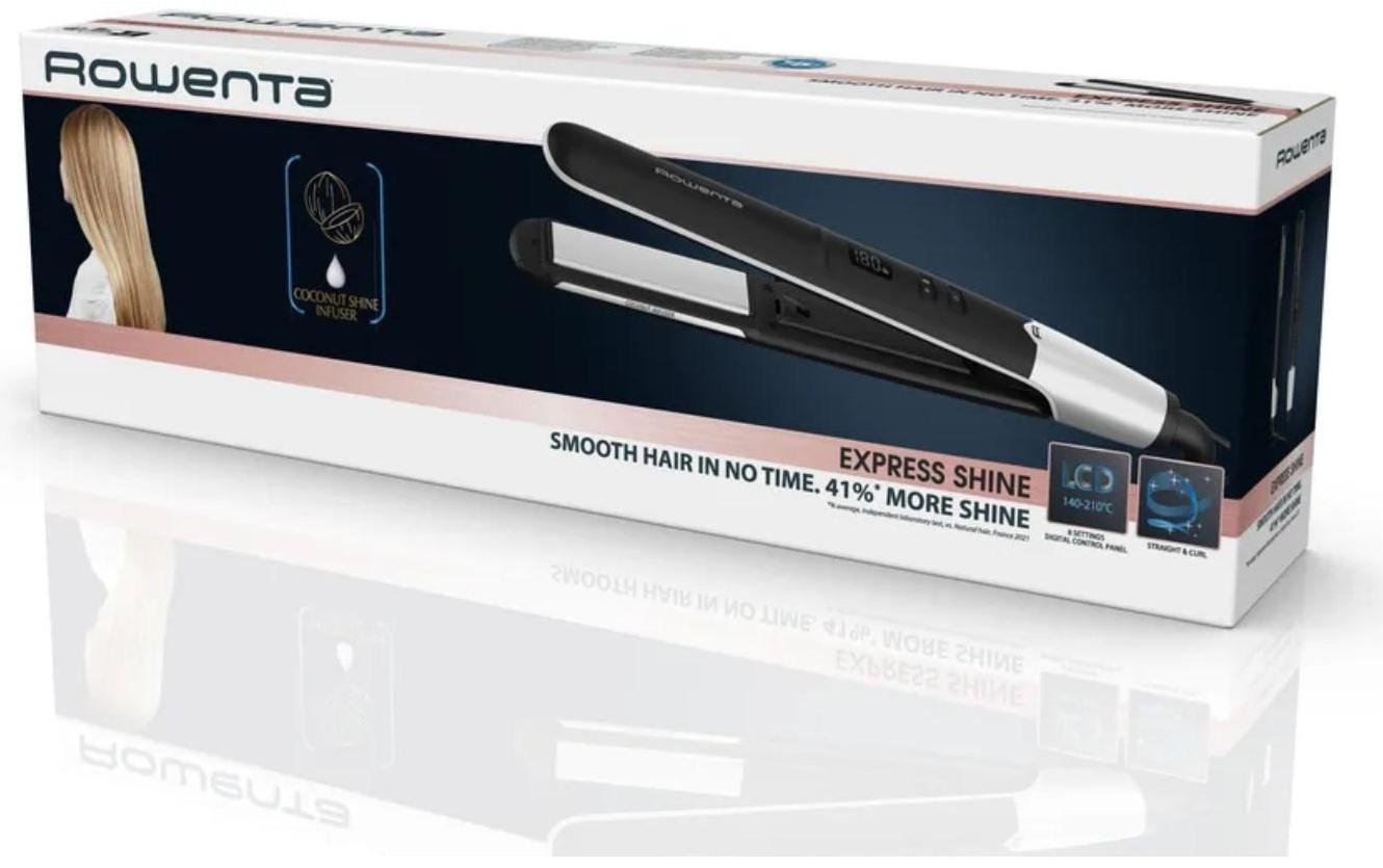 Выпрямитель Rowenta SF4621F0, керамическое покрытие, 140-210°С, 8 режимов, шнур 1.8 м