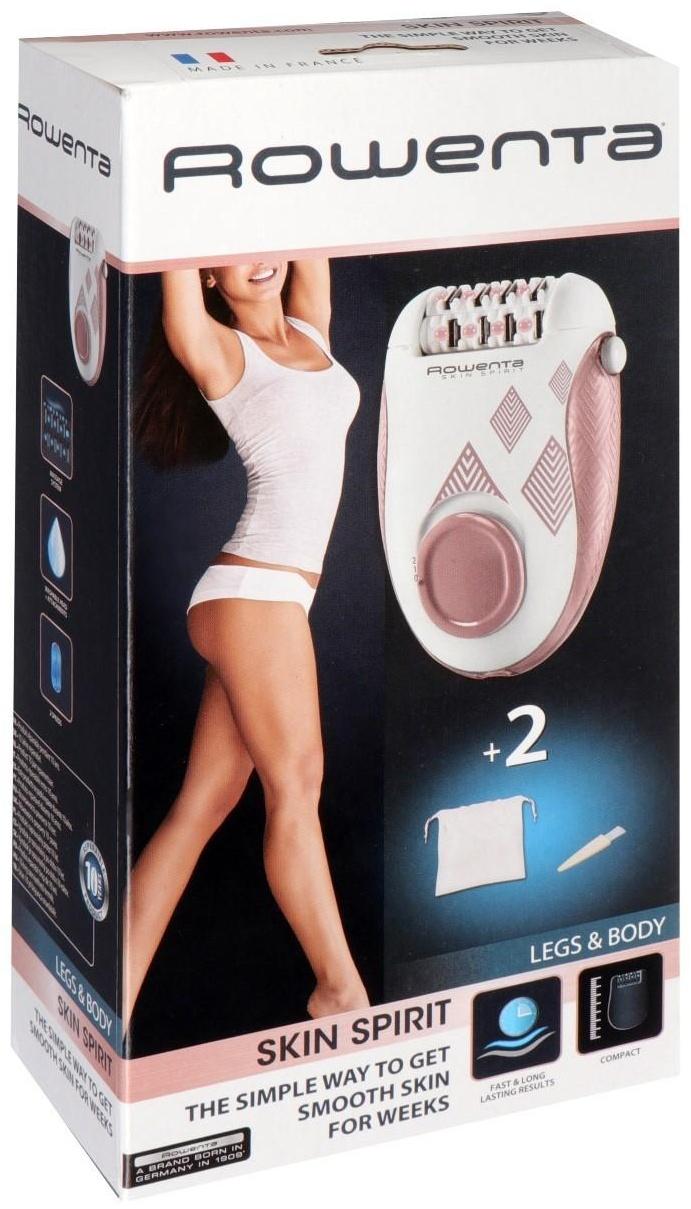 Эпилятор Rowenta EP2900F1, 4.8 Вт, 24 пинцета, 2 скорости, 1 насадка, 220 В, розовый