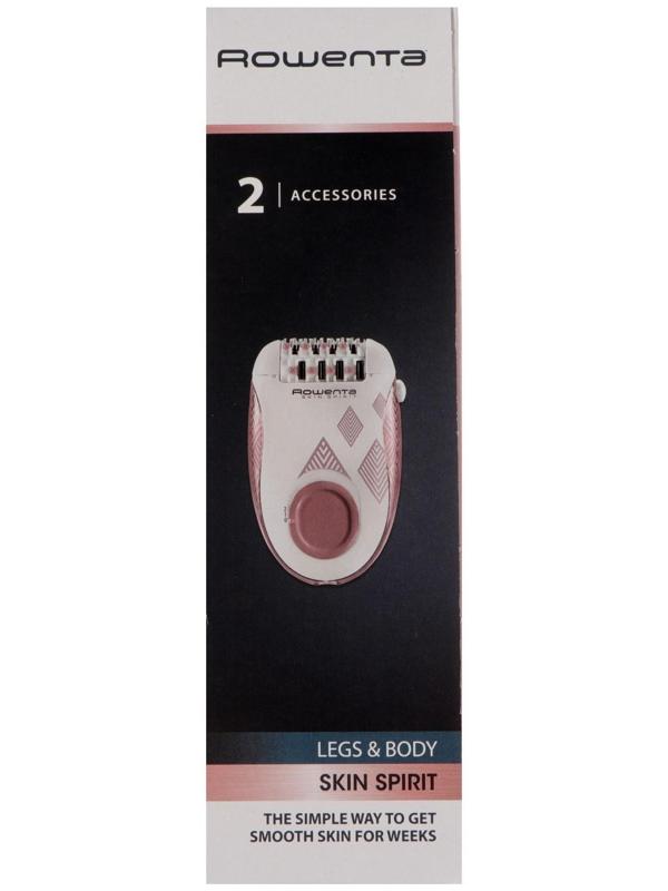 Эпилятор Rowenta EP2900F1, 4.8 Вт, 24 пинцета, 2 скорости, 1 насадка, 220 В, розовый