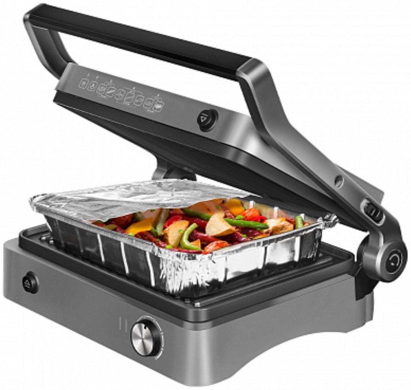 Гриль Redmond SteakMaster RGM-M814, электрический, 1950 Вт, антипригарное покрытие, 29х21 см