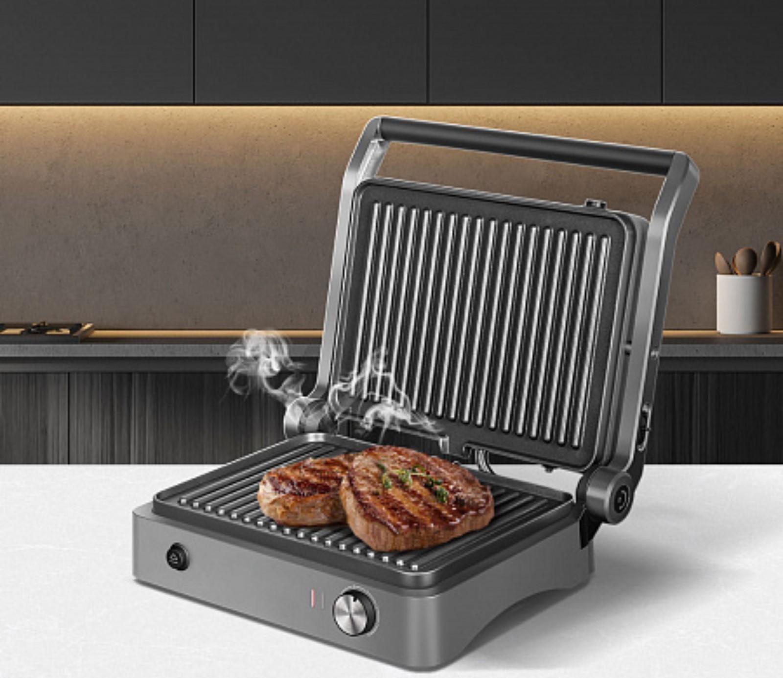 Гриль Redmond SteakMaster RGM-M814, электрический, 1950 Вт, антипригарное покрытие, 29х21 см