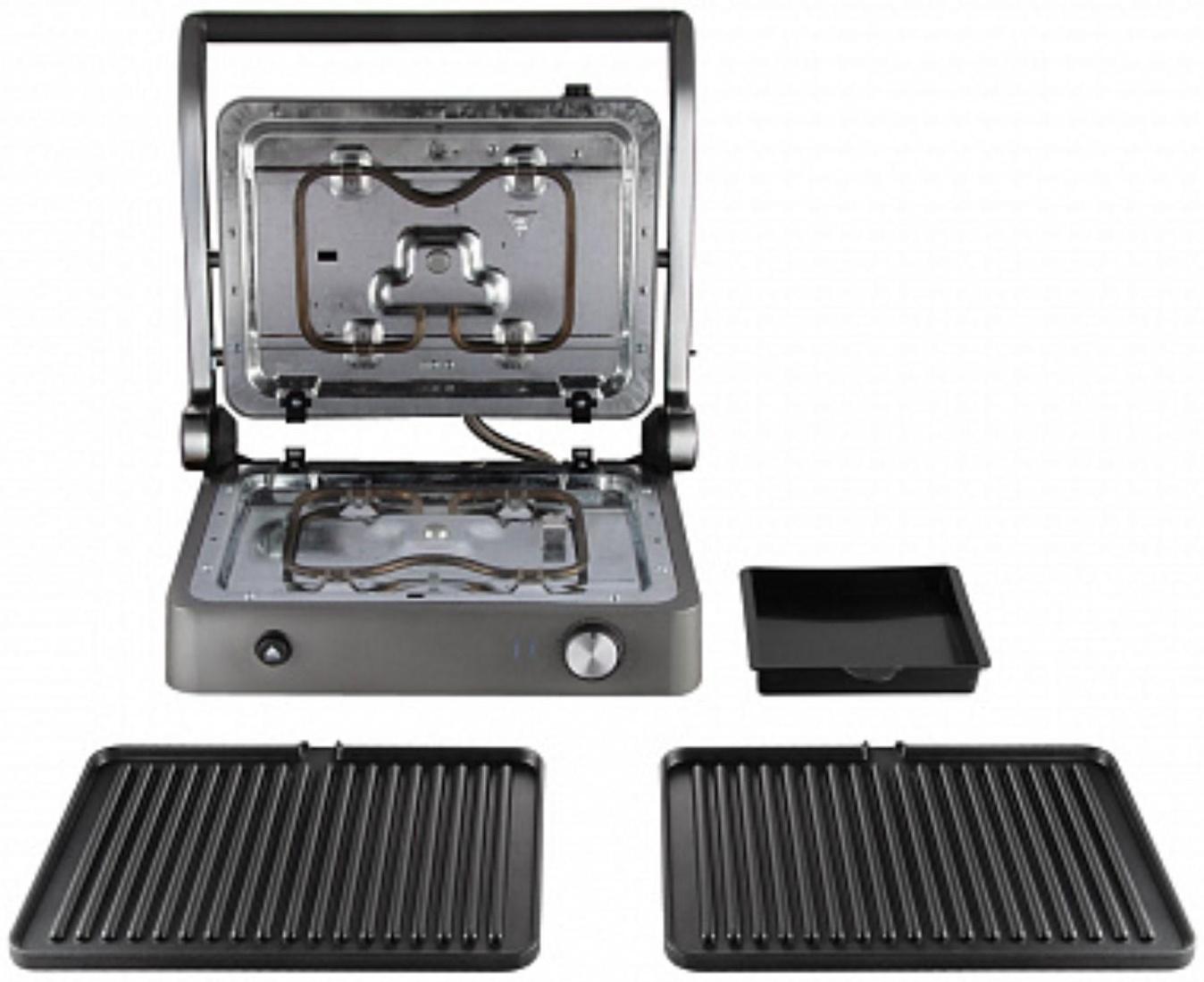 Гриль Redmond SteakMaster RGM-M814, электрический, 1950 Вт, антипригарное покрытие, 29х21 см