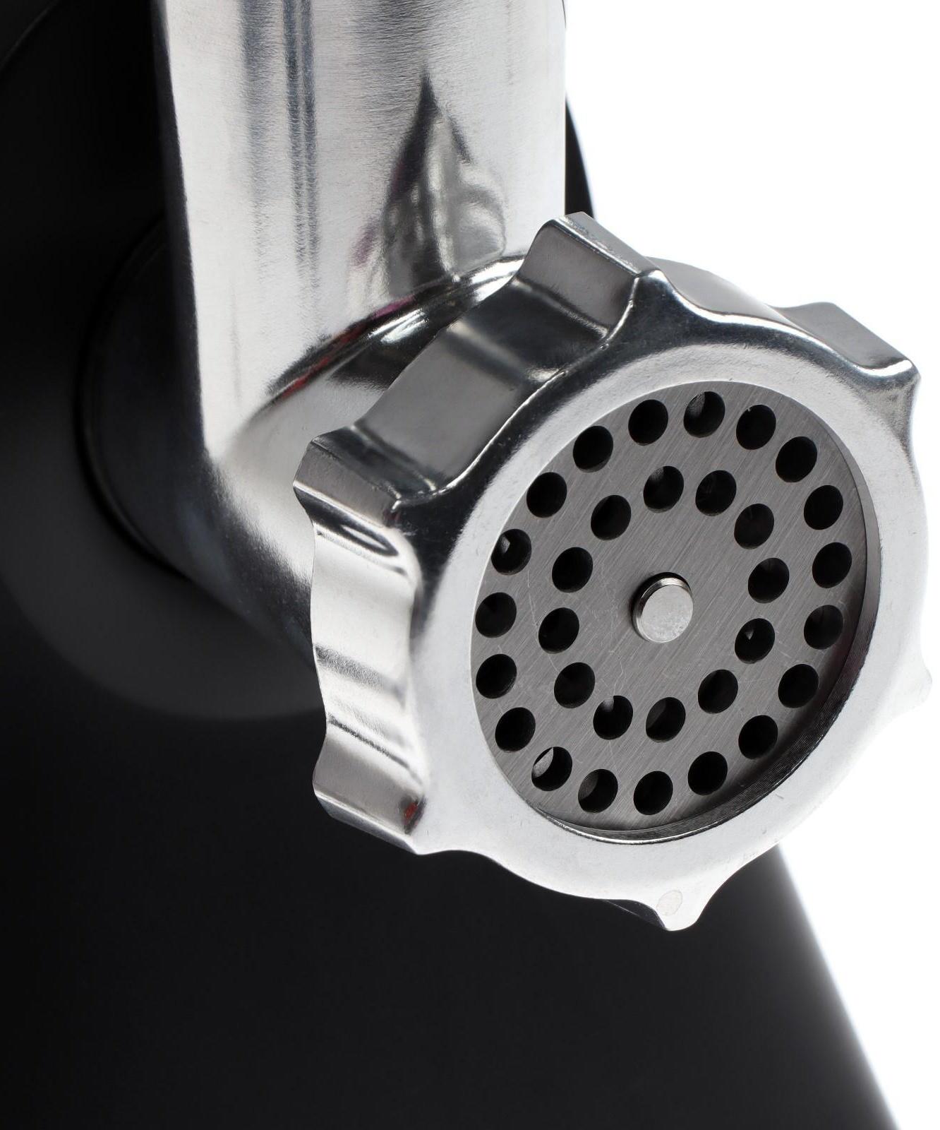 Мясорубка Redmond  RMG-1244-6, 1340 Вт, 1.6 кг/мин, 3 насадки, реверс, чёрная