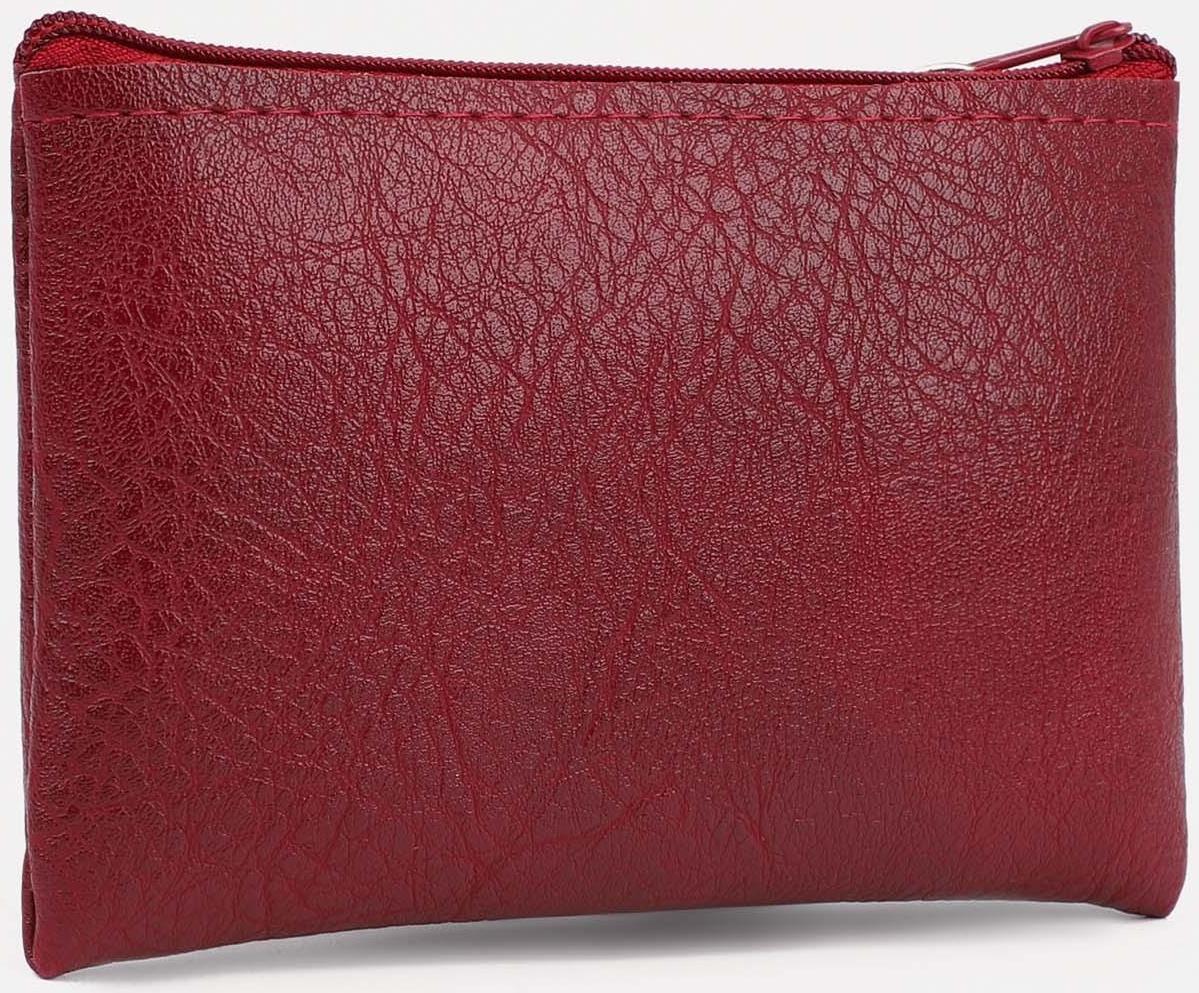 Кошелёк на молнии, цвет бордовый