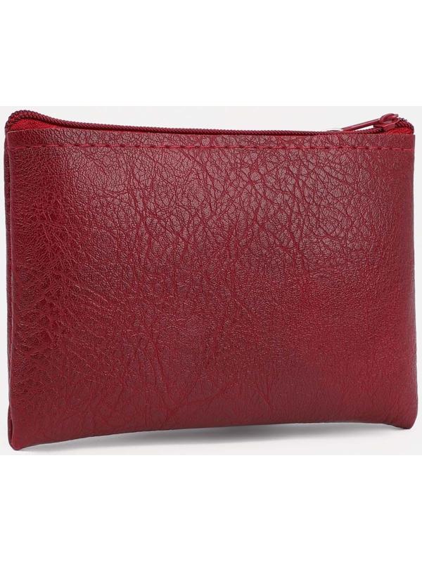 Кошелёк на молнии, цвет бордовый