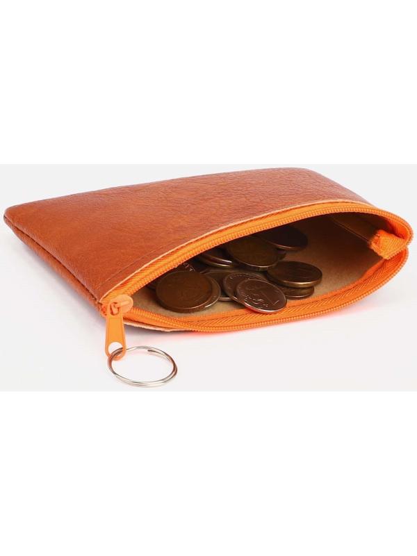 Кошелёк на молнии, цвет рыжий