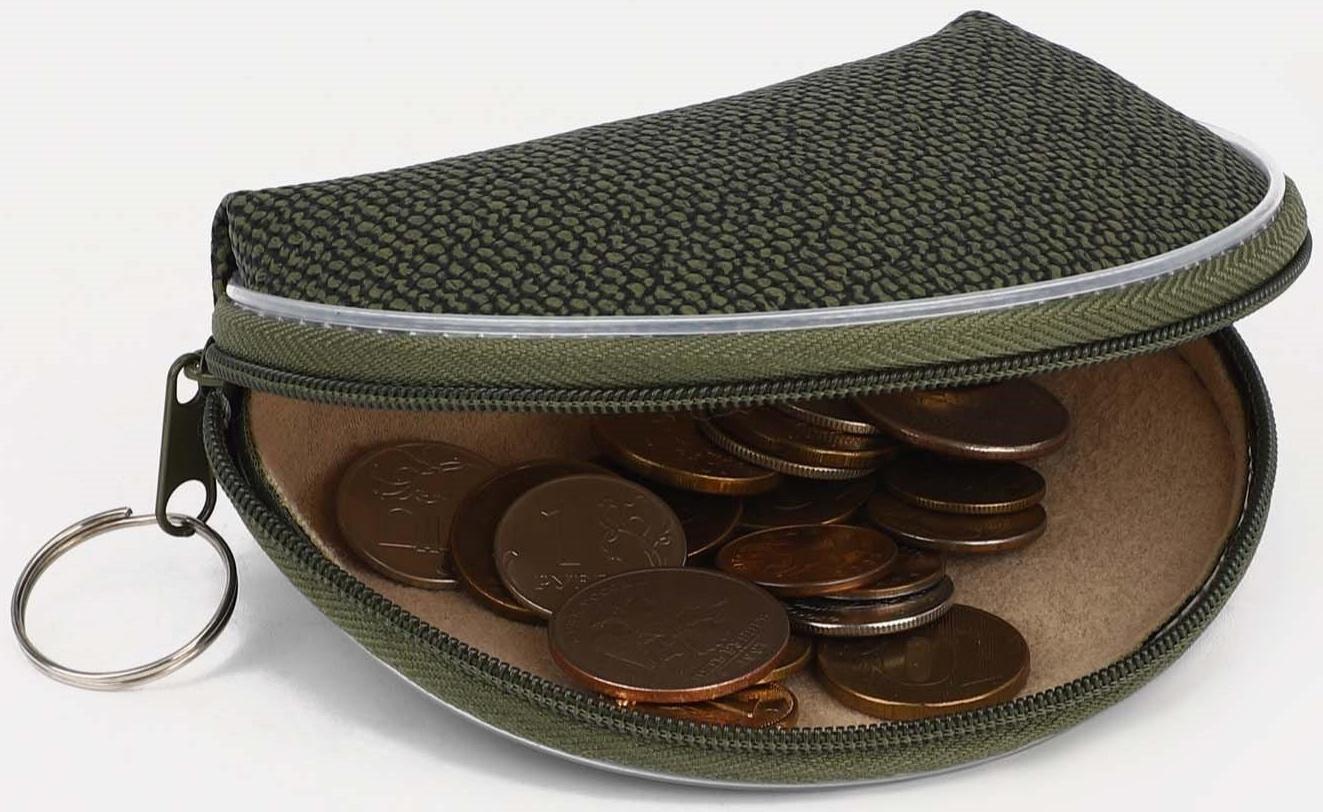 Кошелёк на молнии, цвет зелёный