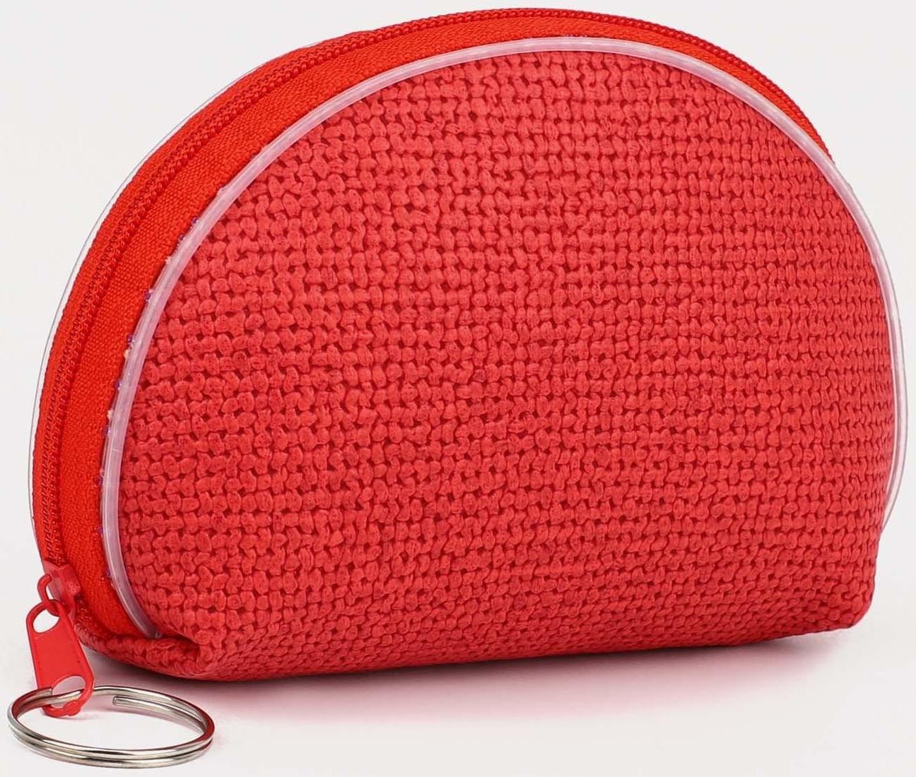 Кошелёк на молнии, цвет красный