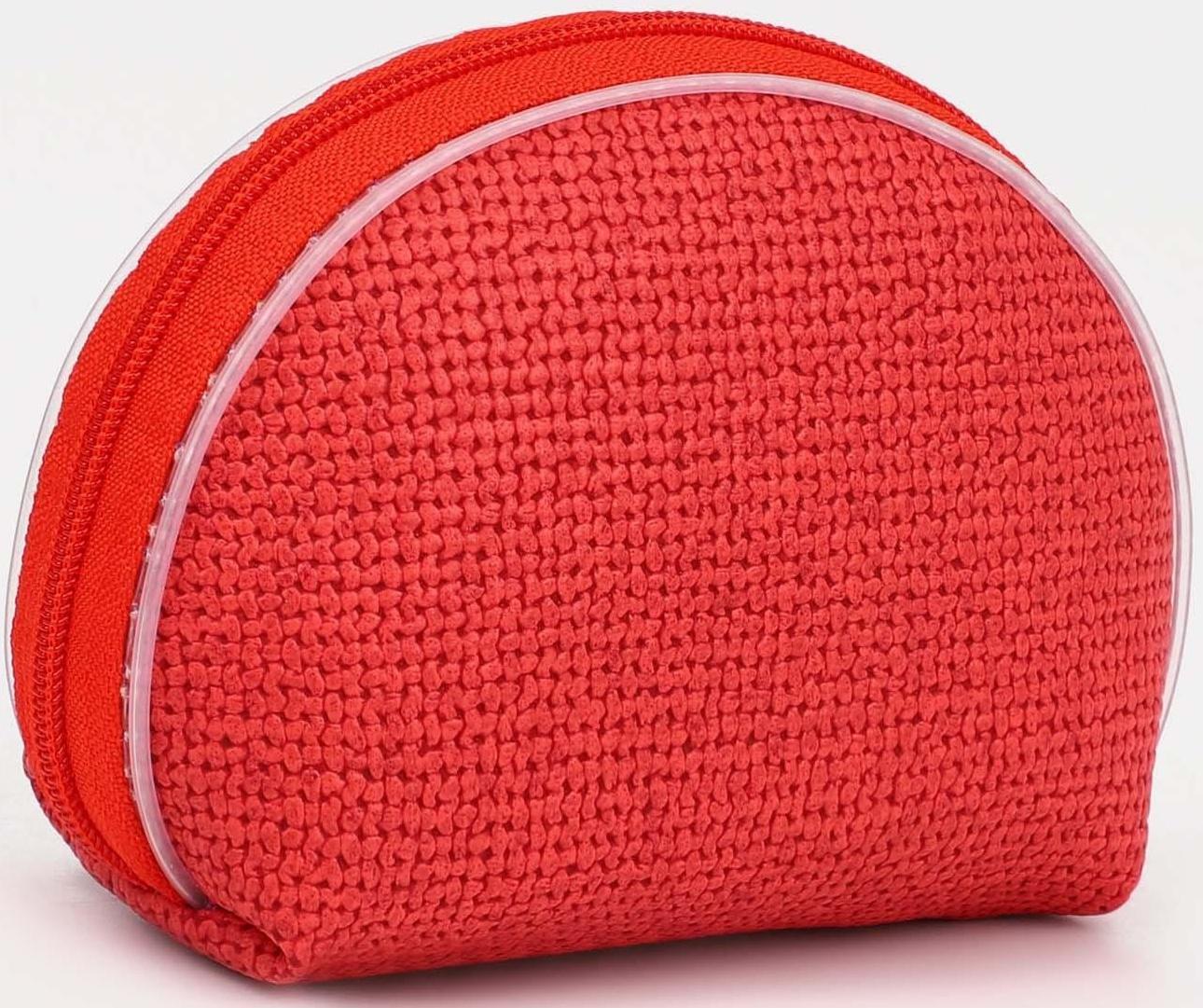 Кошелёк на молнии, цвет красный