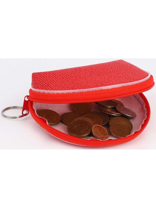 Кошелёк на молнии, цвет красный