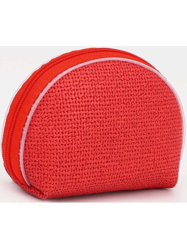 Кошелёк на молнии, цвет красный