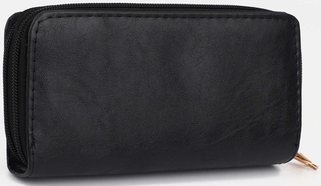 Кошелёк на молниях, цвет чёрный