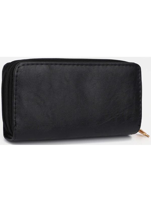 Кошелёк на молниях, цвет чёрный