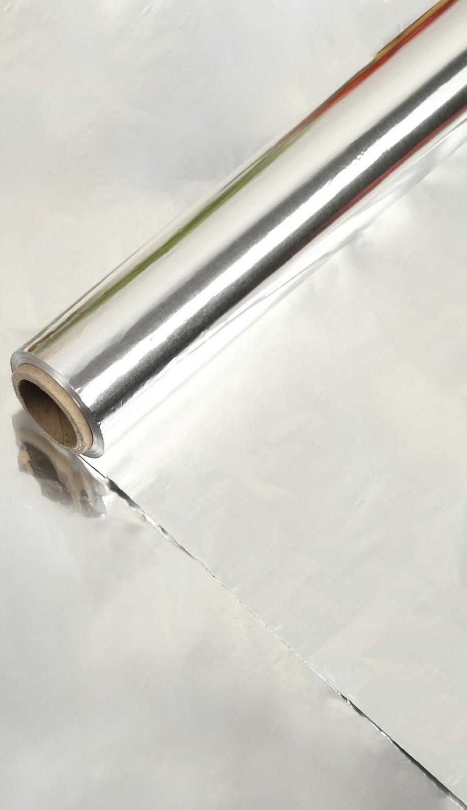 Фольга пищевая алюминиевая,прочная , 29 см х 5 м, 14 мкм