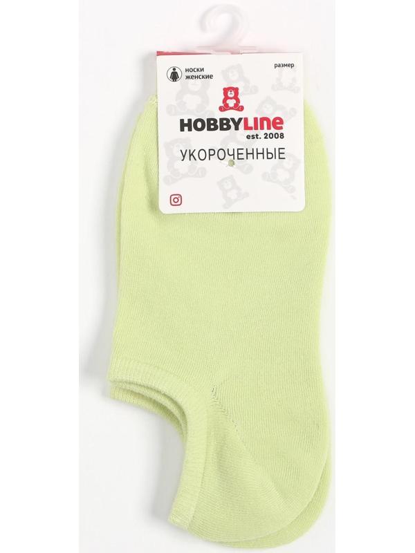 Носки женские укороченные, цвет салатовый, размер 36-40