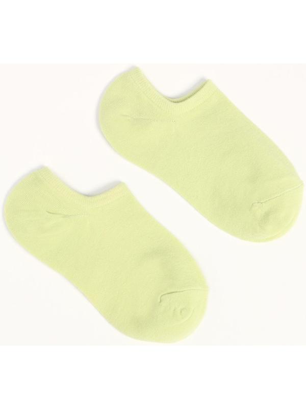 Носки женские укороченные, цвет салатовый, размер 36-40