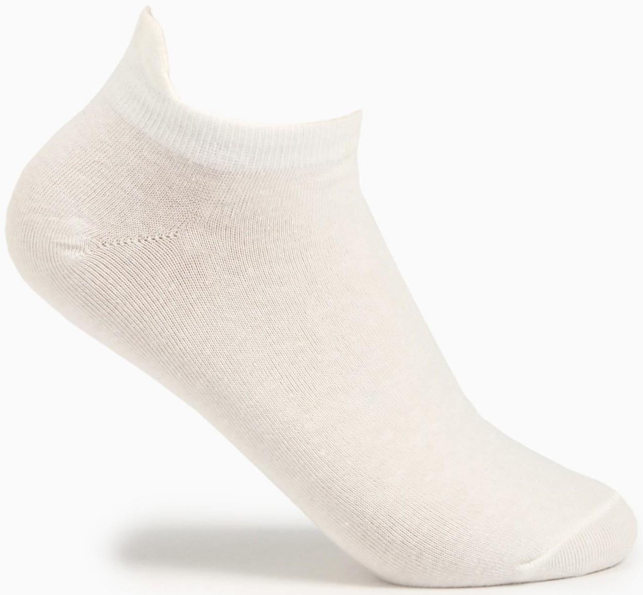 Носки женские укороченные, цвет белый, размер 36-40