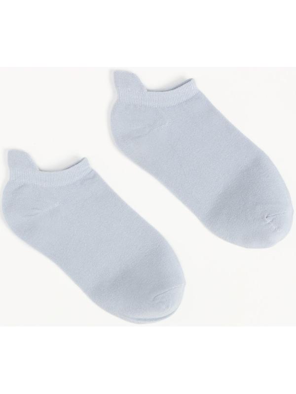 Носки женские укороченные, цвет голубой, размер 36-40