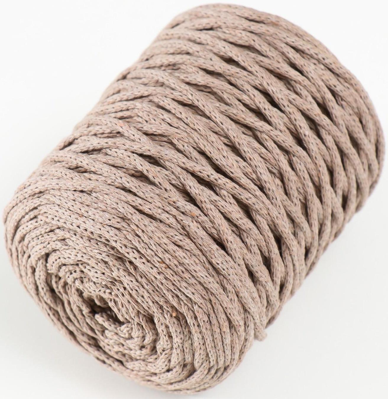 Шнур для вязания без сердечника 70% хлопок, 30% полиэстер ширина 3мм 100м/160±10гр (104)