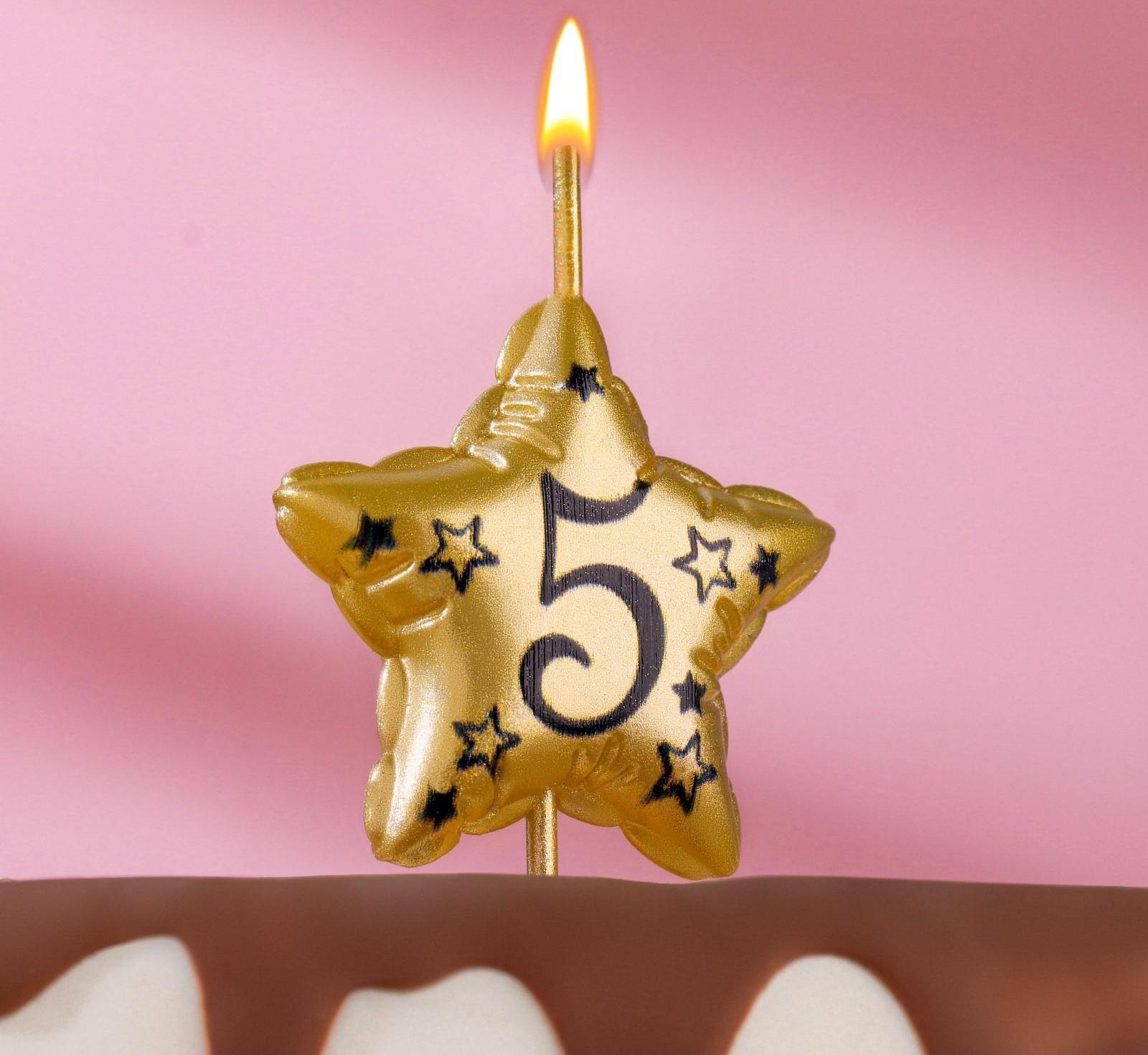 Свеча в торт на шпажке 