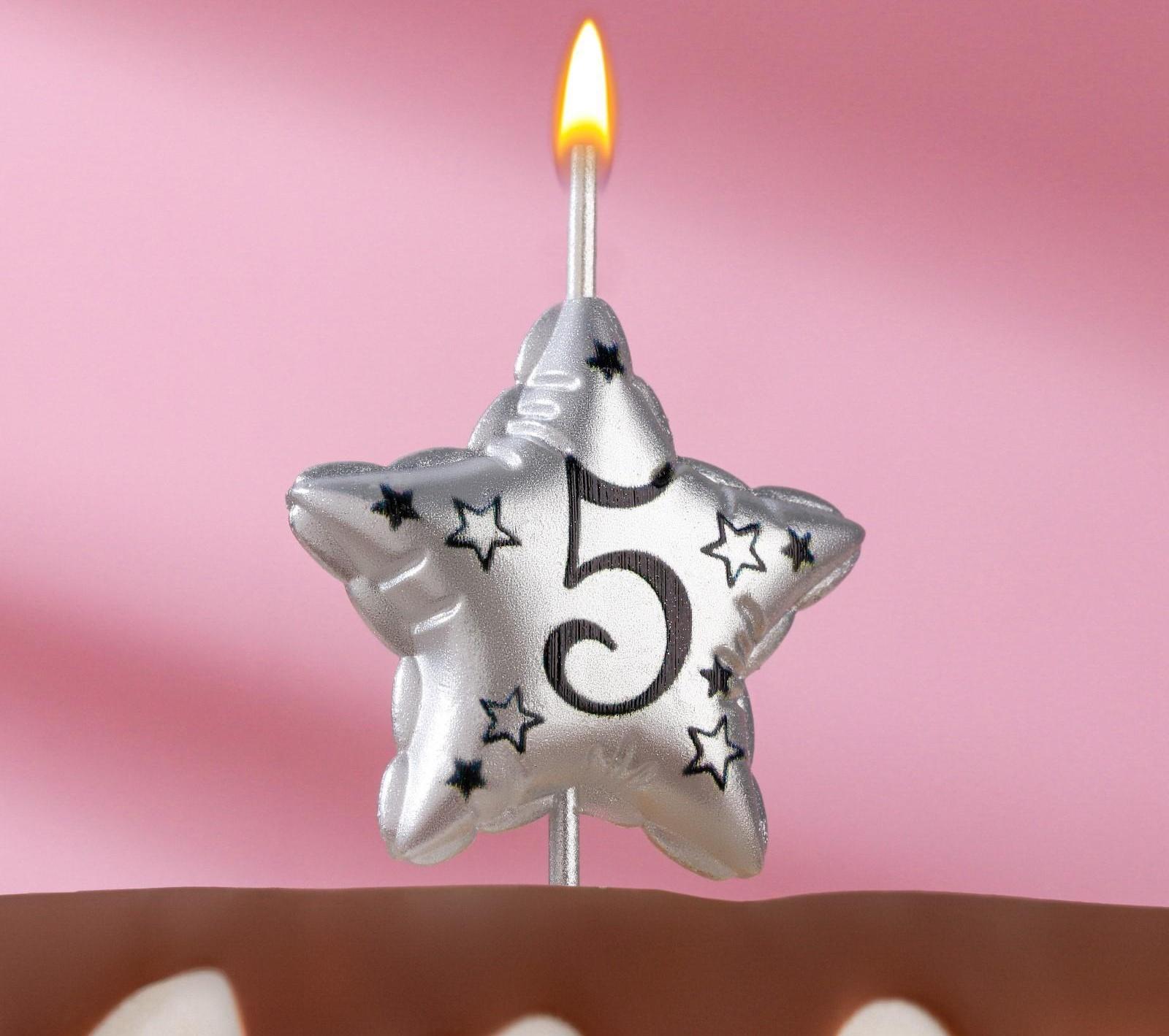 Свеча в торт на шпажке 