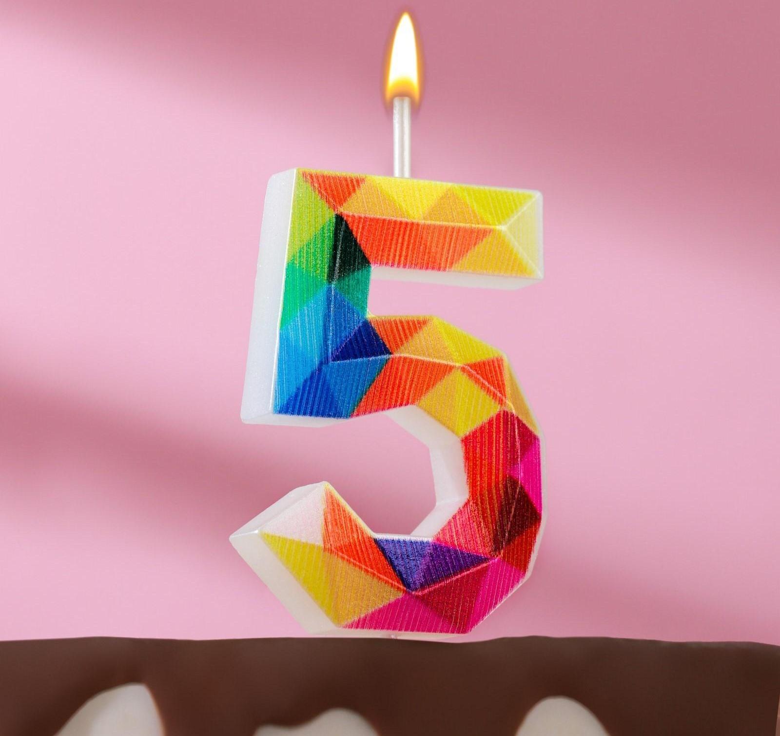 Свеча в торт на шпажке 