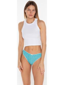 Трусы женские слипы «Цветы», цвет зелёный, размер 44/S