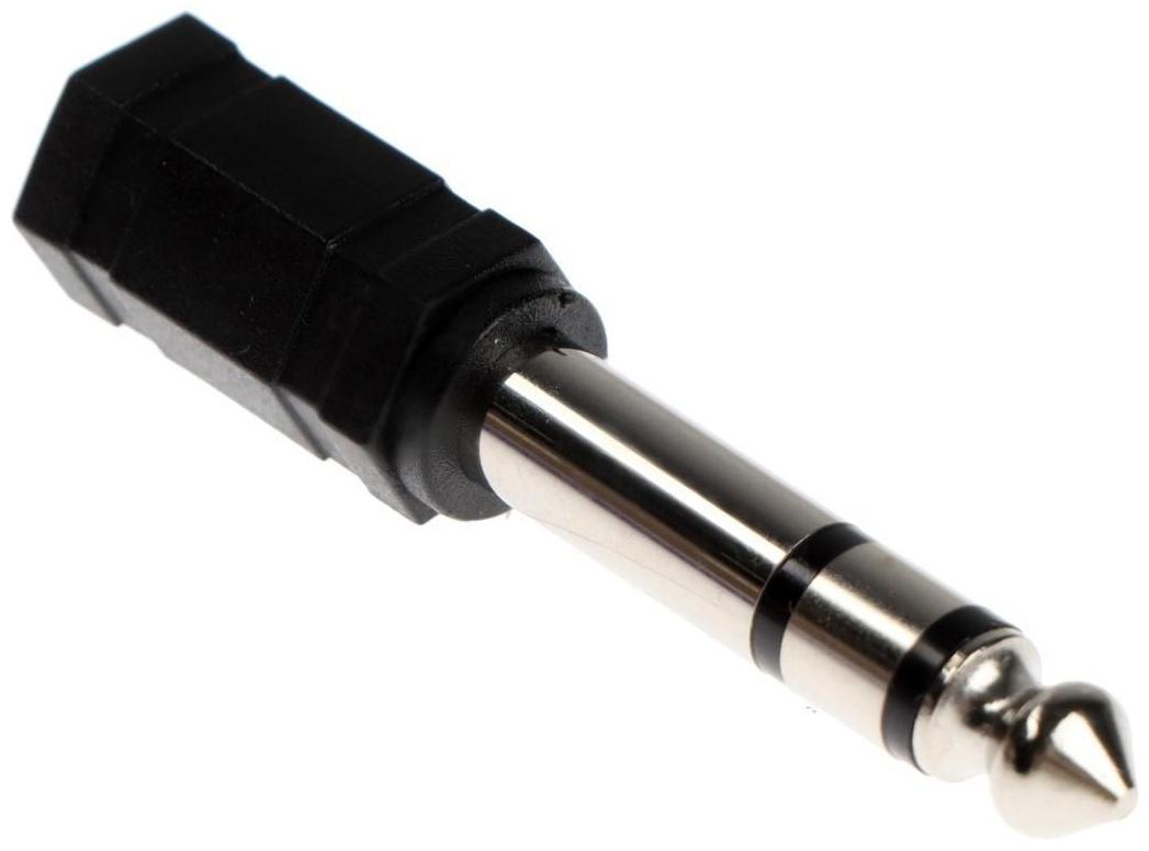 Переходник ExeGate EX-AA-3F6M, 6.3 мм (m) - 3.5 мм (f), стерео, пластик