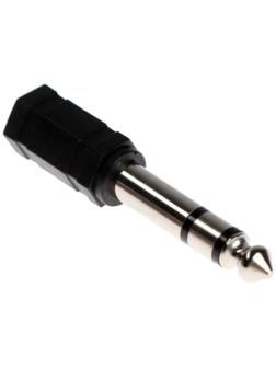 Переходник ExeGate EX-AA-3F6M, 6.3 мм (m) - 3.5 мм (f), стерео, пластик