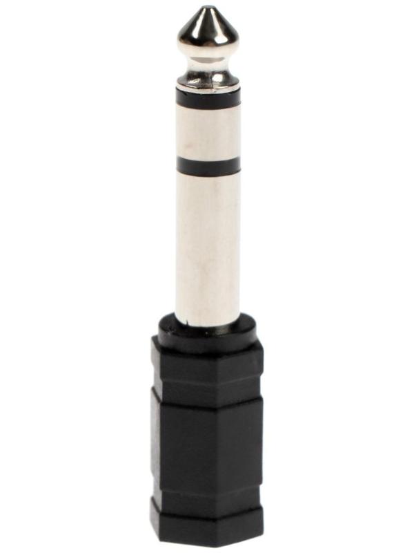 Переходник ExeGate EX-AA-3F6M, 6.3 мм (m) - 3.5 мм (f), стерео, пластик