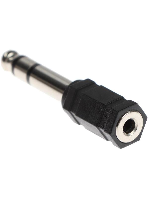 Переходник ExeGate EX-AA-3F6M, 6.3 мм (m) - 3.5 мм (f), стерео, пластик