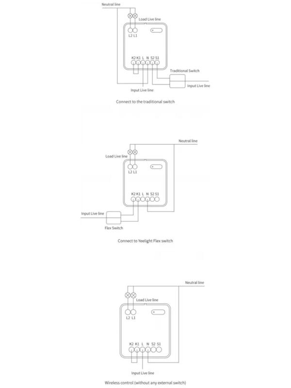 Управляемое реле Yeelight Smart Dual Control Module YLAI002, 2 канала, Wi-Fi, белое