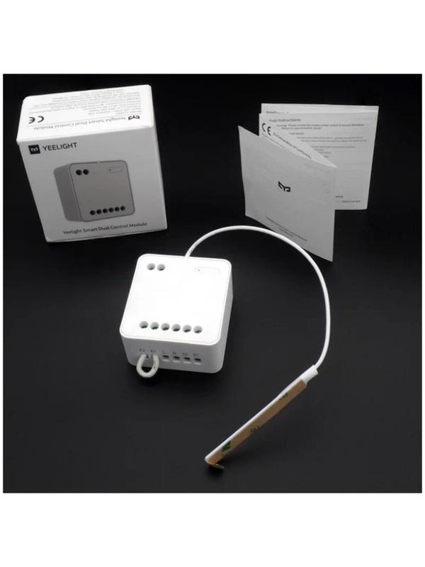 Управляемое реле Yeelight Smart Dual Control Module YLAI002, 2 канала, Wi-Fi, белое