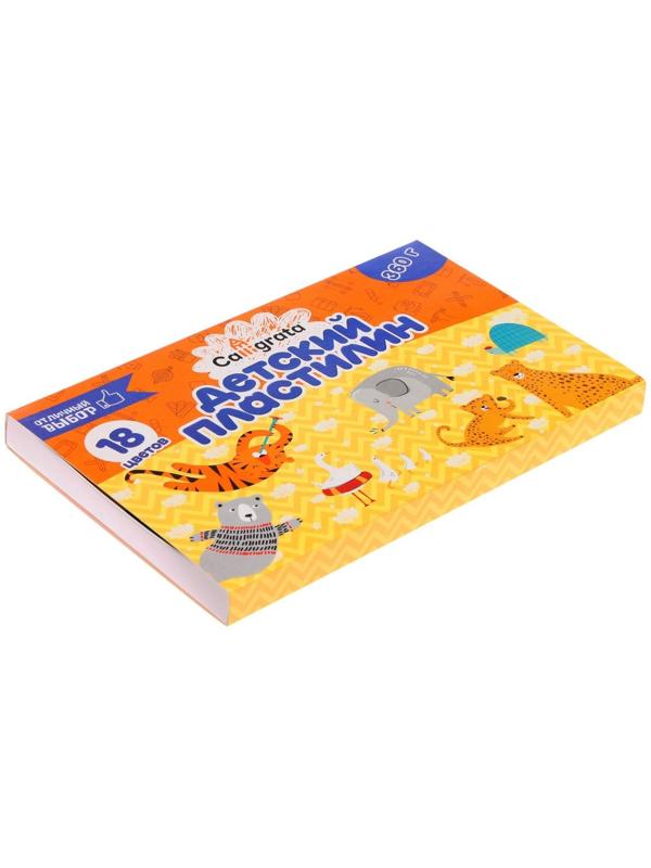 Пластилин 18цв 360г Calligrata классический