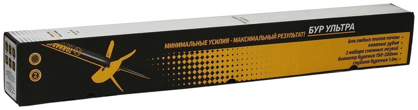 Бур садовый TORNADICA «Ультра», L = 1 м, d = 150-200 мм