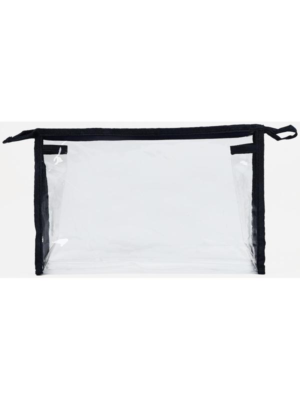 Косметичка на молнии, цвет прозрачный/синий