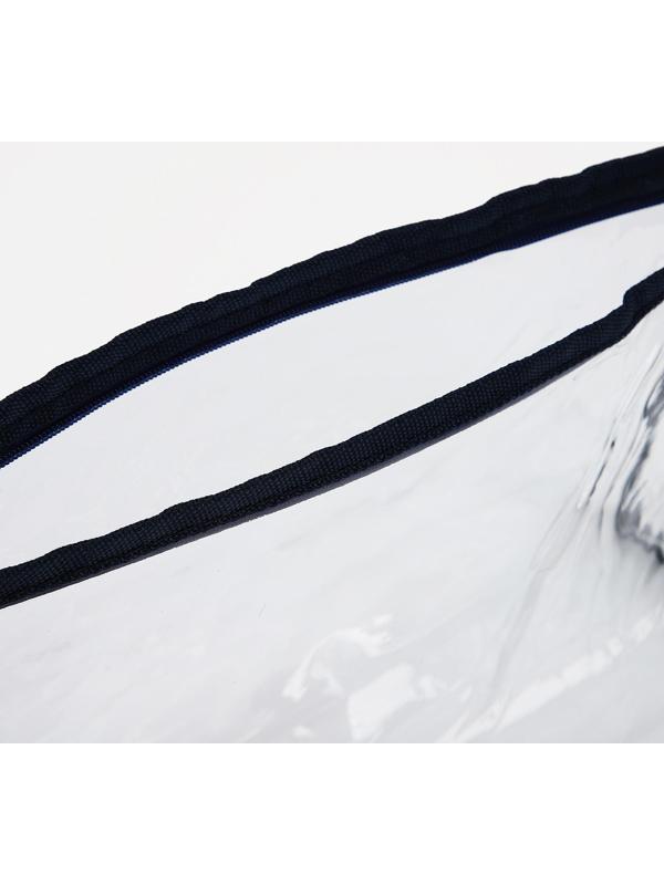 Косметичка на молнии, цвет прозрачный/синий