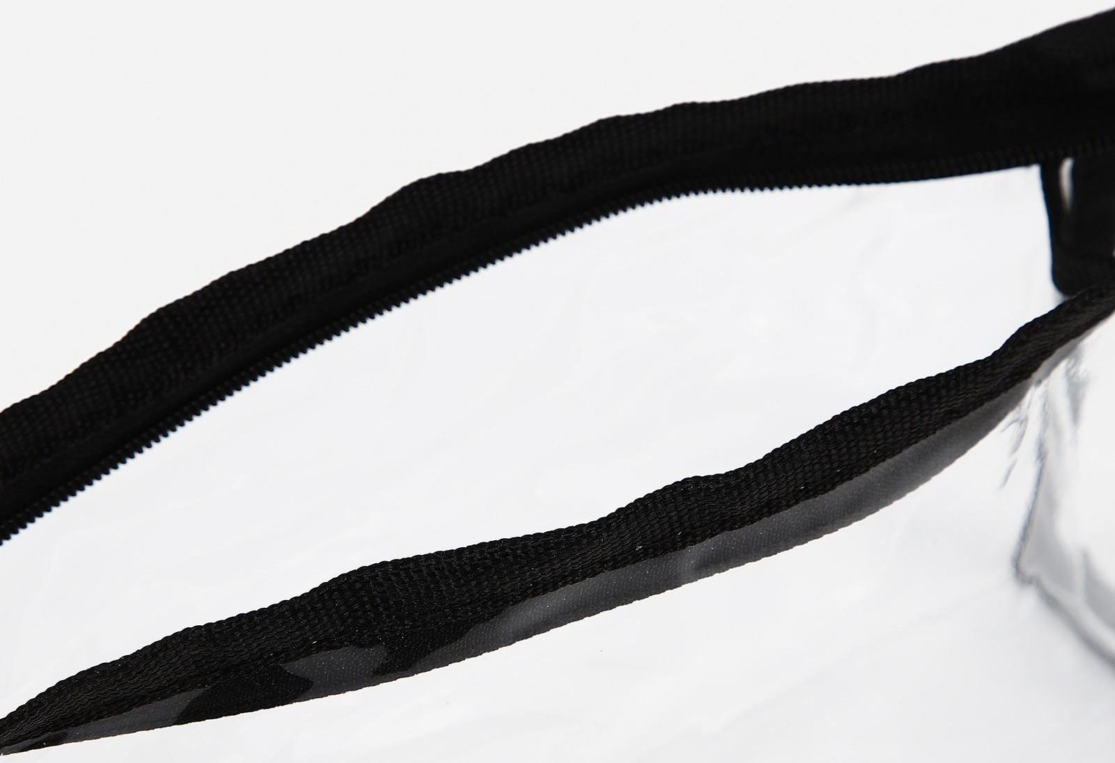 Косметичка на молнии, цвет прозрачный/чёрный