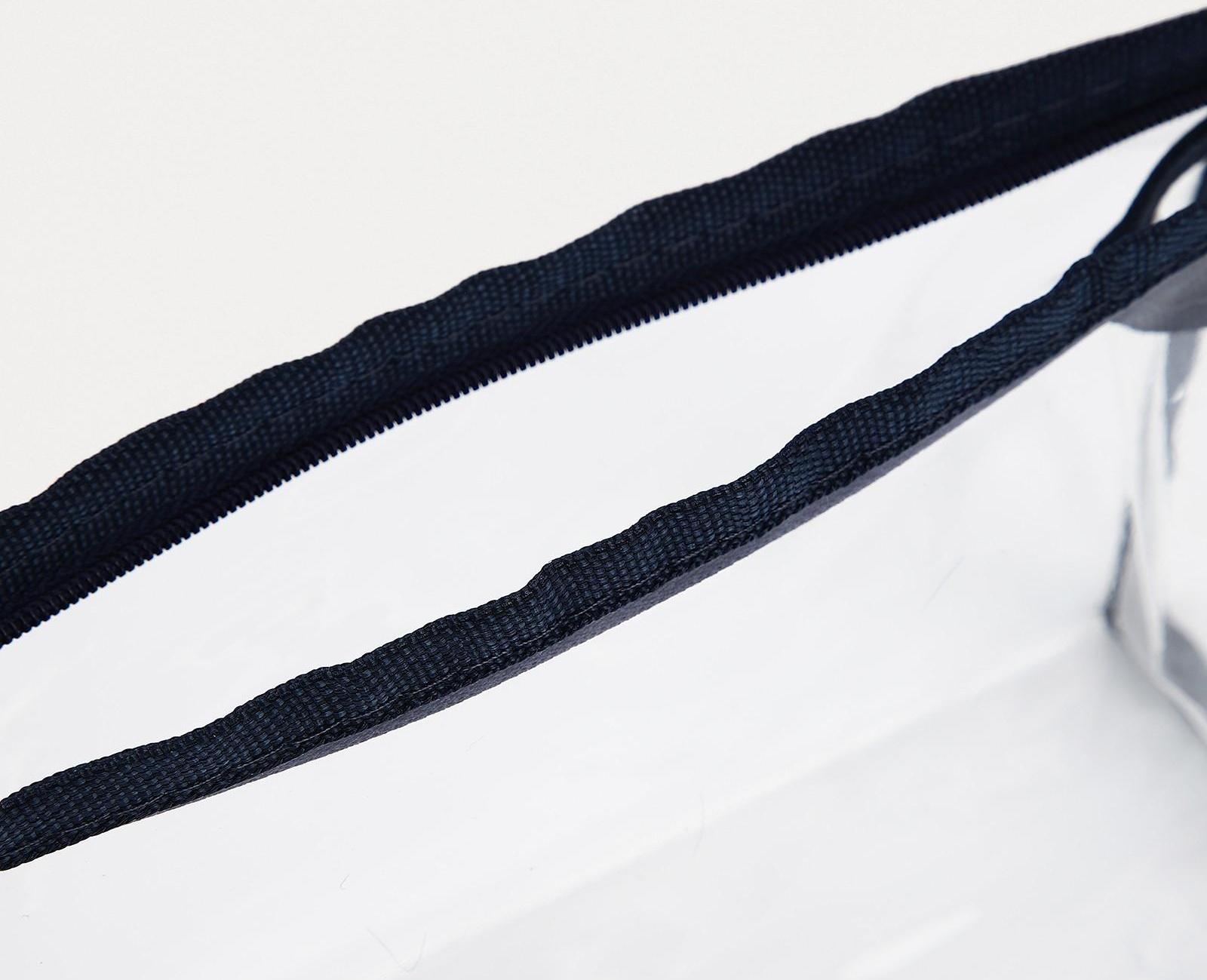 Косметичка на молнии, цвет прозрачный/синий