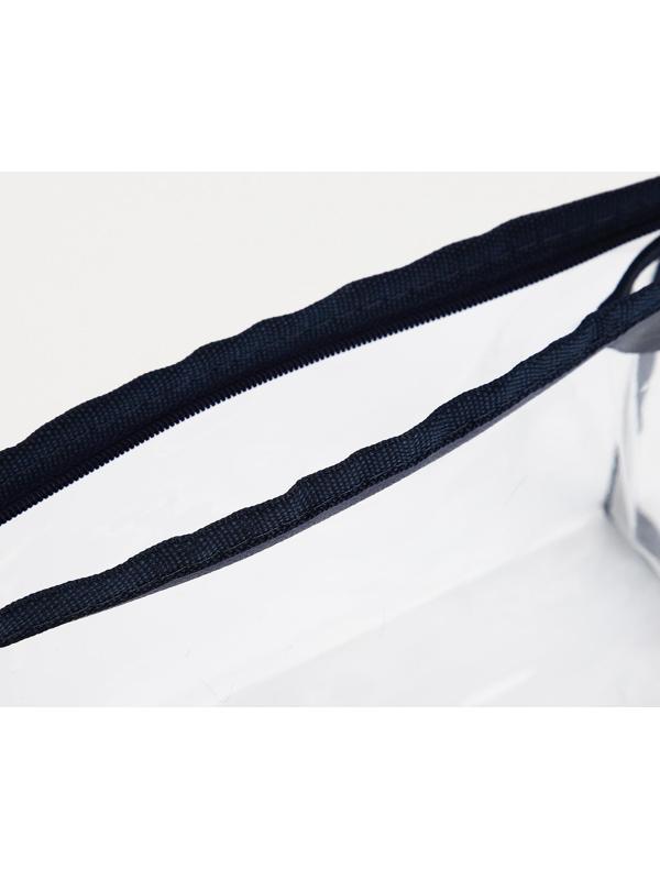 Косметичка на молнии, цвет прозрачный/синий