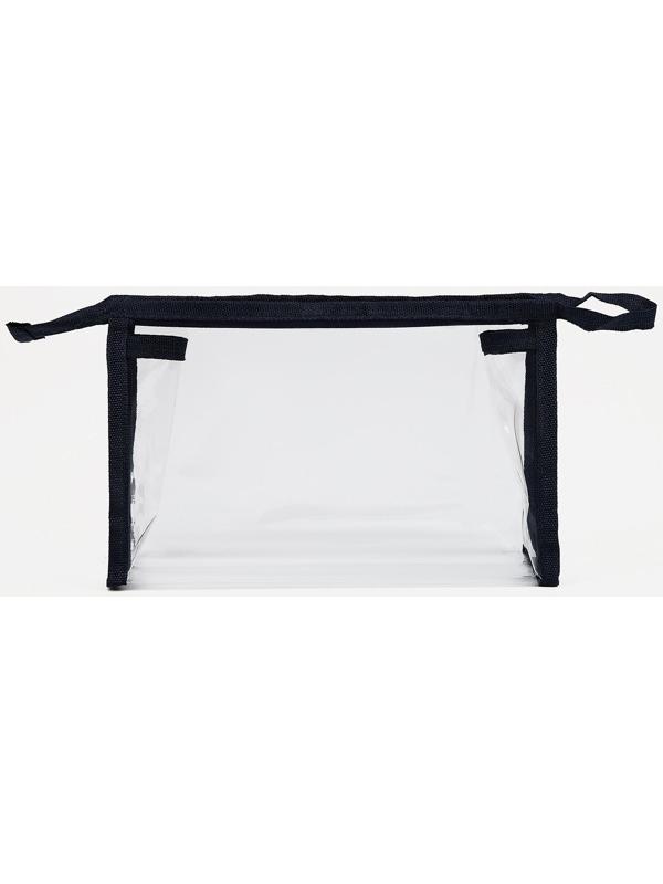 Косметичка на молнии, цвет прозрачный/синий