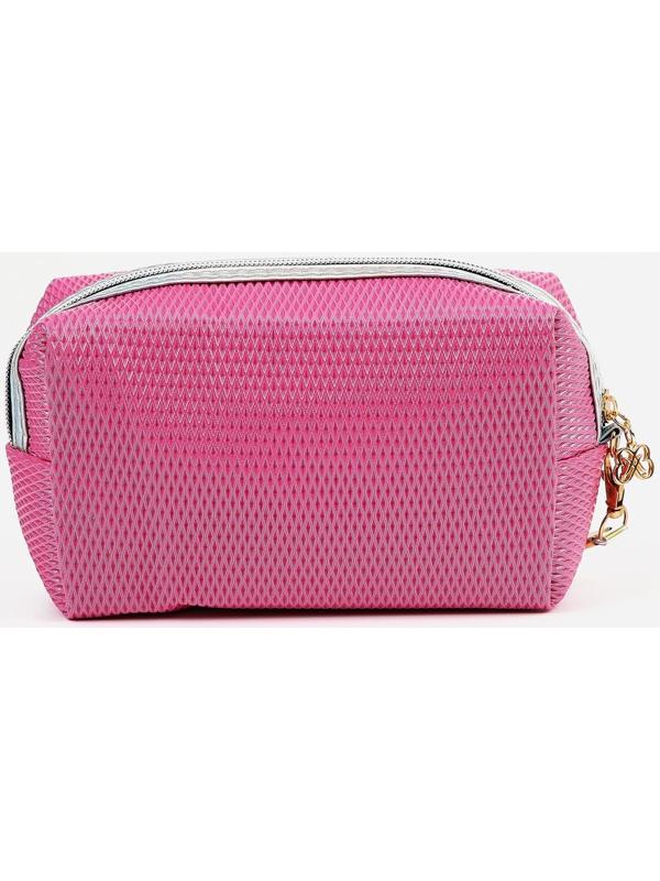 Косметичка на молнии, цвет малиновый