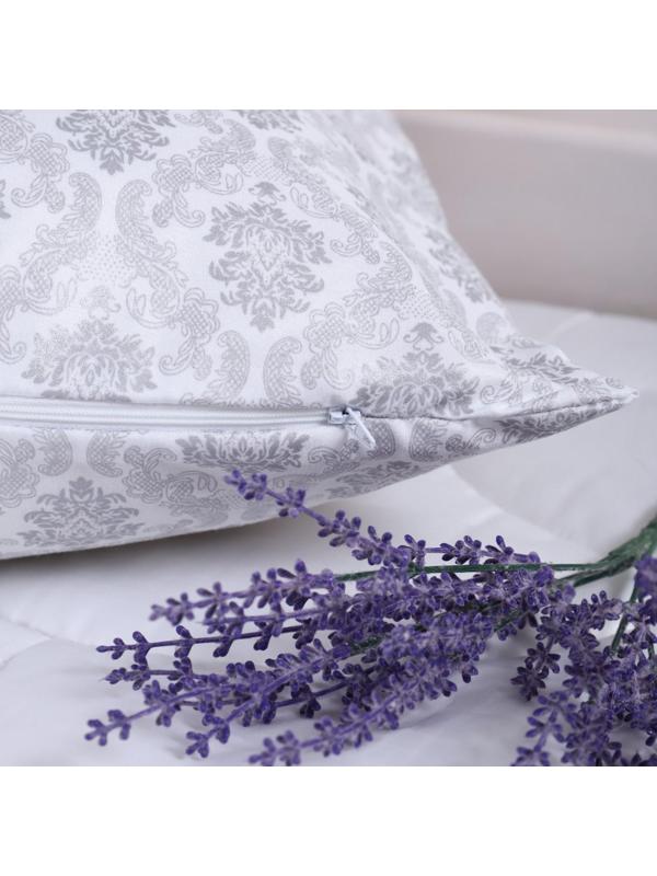 Нижняя наволочка 50х70см на молнии Жаккард мини, тик 90г/м, 70% полиэстер, 30% хлопок