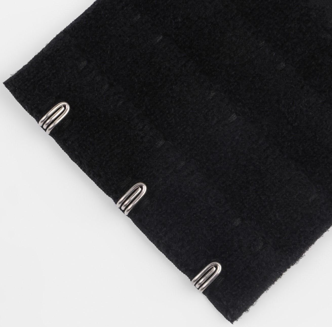 Застёжка-удлинитель для бюстгальтера, 3 ряда 3 крючка, 5,5 × 5 см, 3 шт, цвет белый/бежевый/чёрный