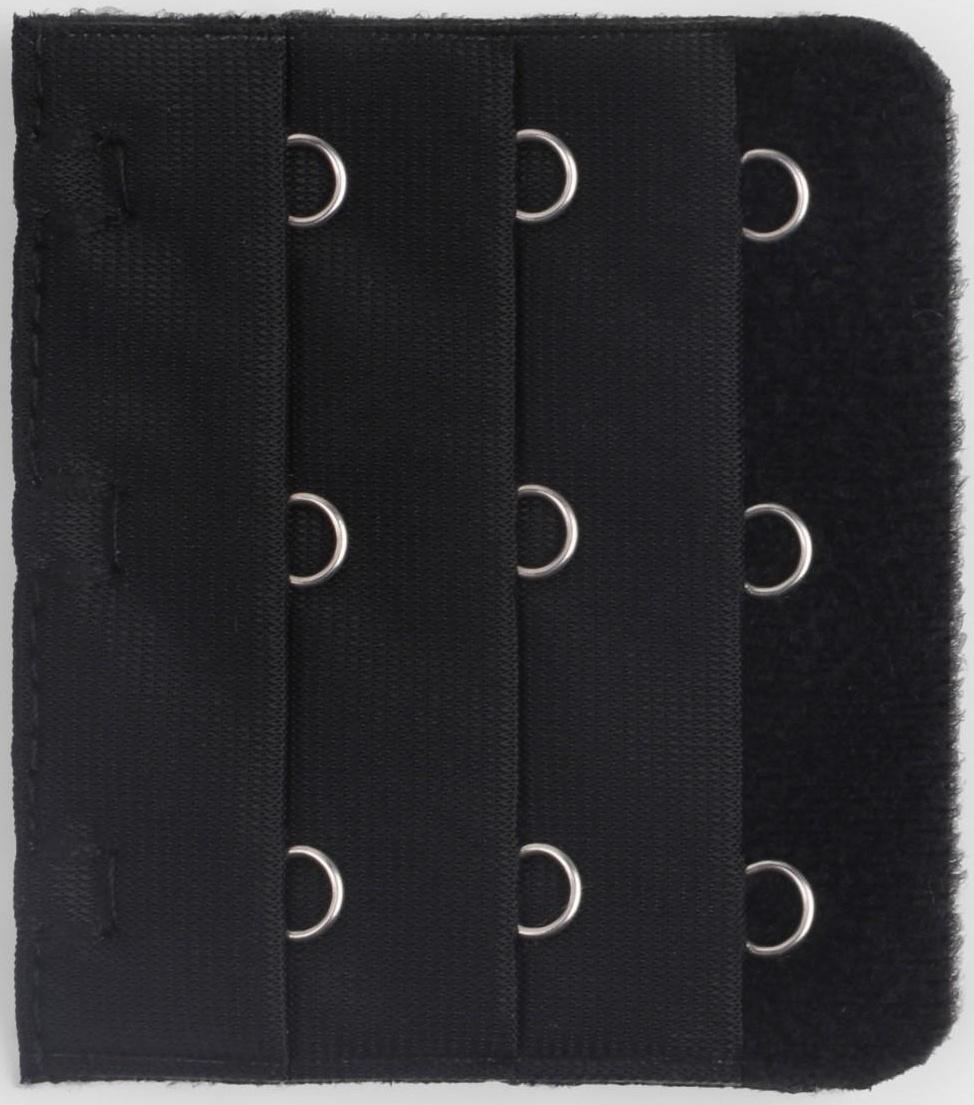 Застёжка-удлинитель для бюстгальтера, 3 ряда 3 крючка, 5,5 × 5 см, 3 шт, цвет белый/бежевый/чёрный