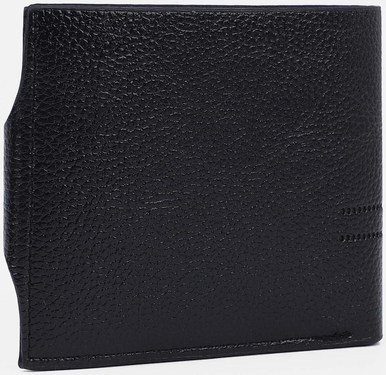 Портмоне на магните, отдел для монет, для карт, цвет  чёрный