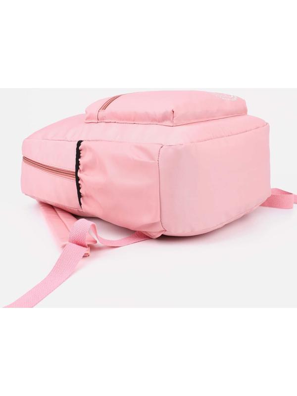 Рюкзак на молнии, 3 наружных кармана, цвет розовый