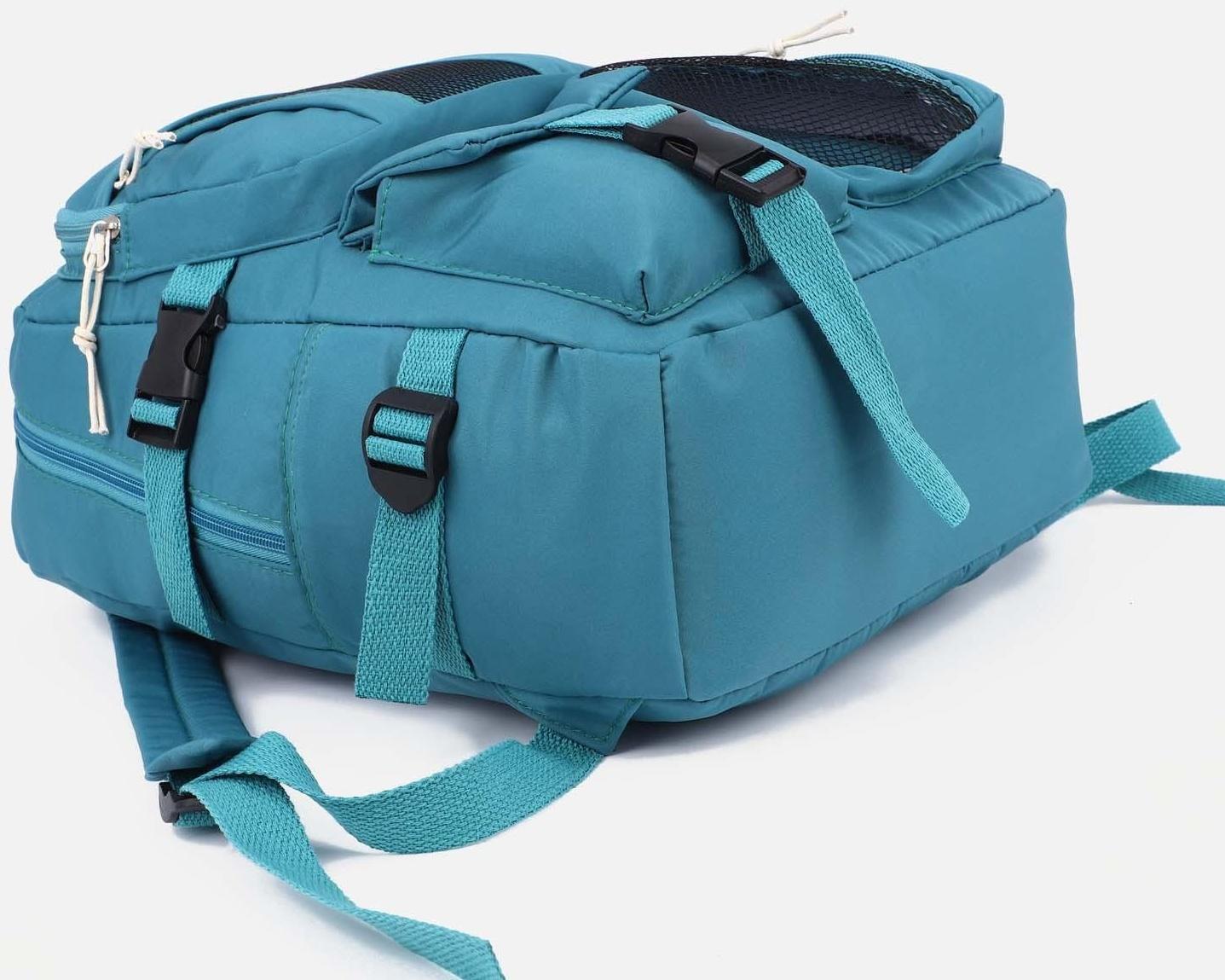 Рюкзак школьный на молнии, 5 наружных карманов, цвет синий