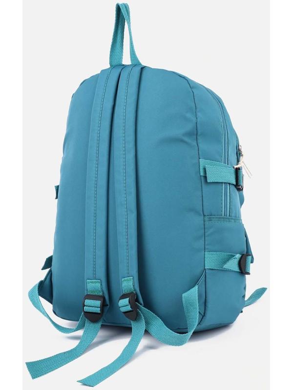 Рюкзак школьный на молнии, 5 наружных карманов, цвет синий