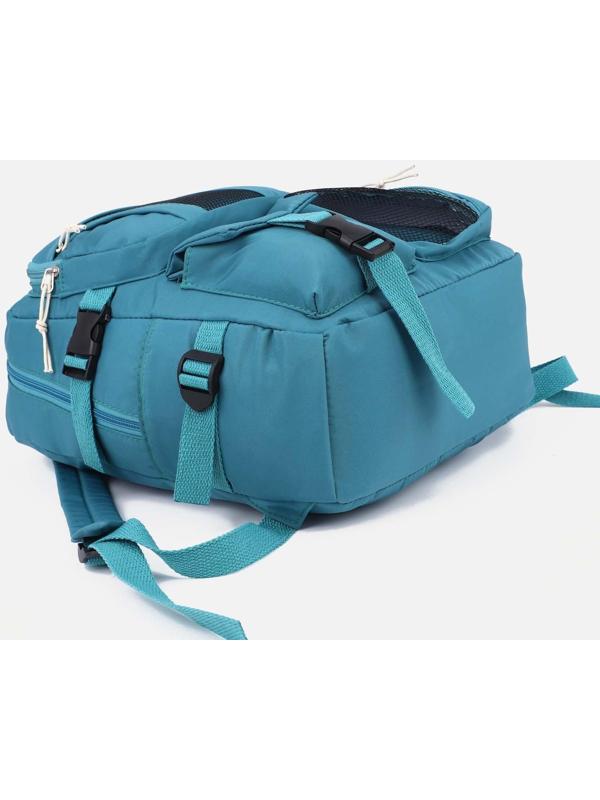 Рюкзак школьный на молнии, 5 наружных карманов, цвет синий